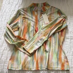 CALIA Women's Tissue Texture UV 1/4 Zip
Golf Pullover NWT